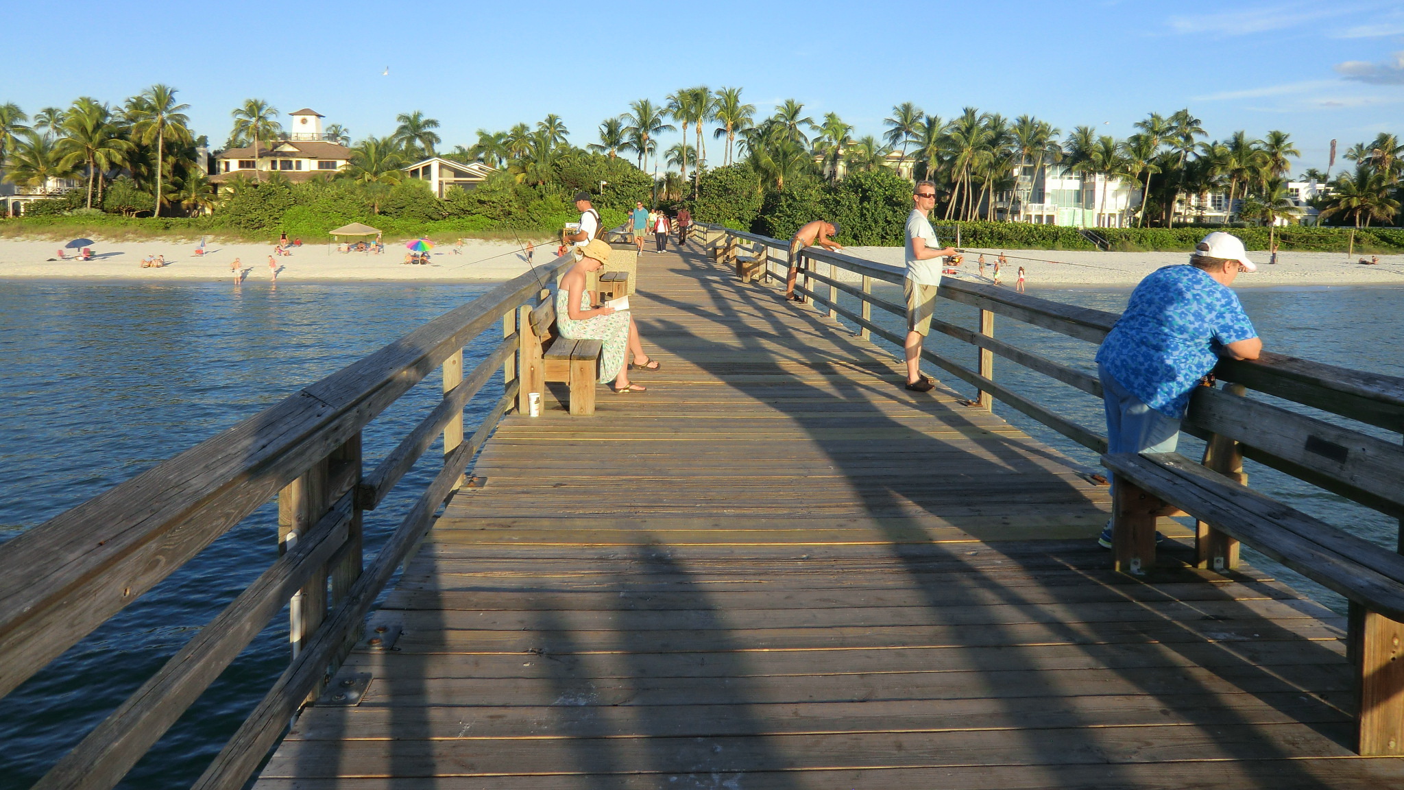 Fishing pier stretching into the Gulf of Mexico at Naples, Florida