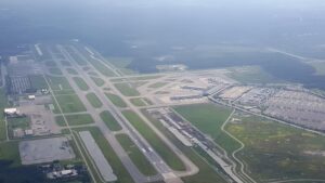 Overhead view of Southwest Florida International Airport